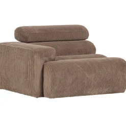 Woood 1-zits Element Novi Arm Links Ribstof Taupe