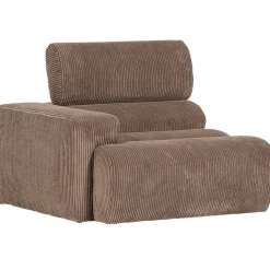 Woood 1-zits Element Novi Arm Links Ribstof Taupe