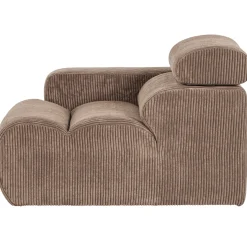 Woood 1-zits Element Novi Arm Links Ribstof Taupe
