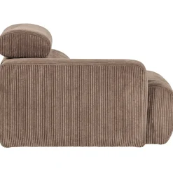 Woood 1-zits Element Novi Arm Links Ribstof Taupe