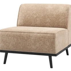 Woood 1-zits Element Statement Chenille Velvet Perzikroze