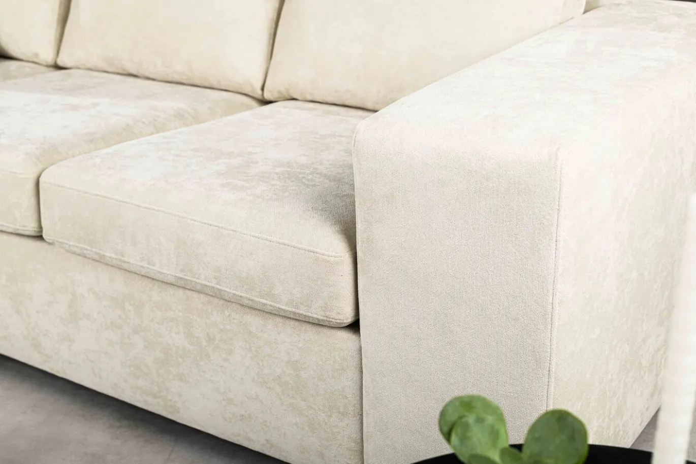 3-Zits Bank Bradfield Hotel Chique Beige - Giga Meubel