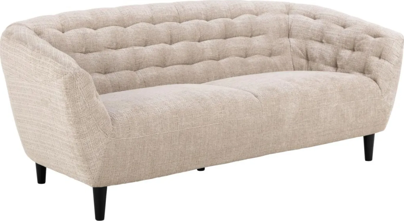 3-zits Bank Flora Beige Juto 191cm - Giga Living