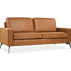 2-Zits Bank Noa Microleder Cognac - Giga Meubel
