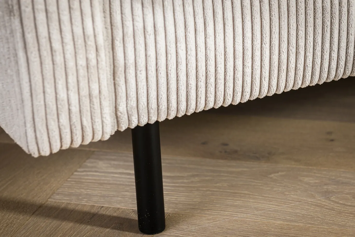 3-Zitsbank Roard Ribstof Beige - Giga Meubel
