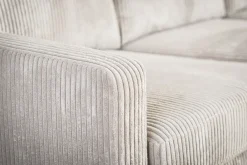 3-Zitsbank Roard Ribstof Beige - Giga Meubel
