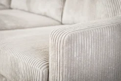 3-Zitsbank Roard Ribstof Beige - Giga Meubel