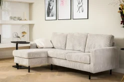3-Zitsbank Roard Ribstof Beige - Giga Meubel