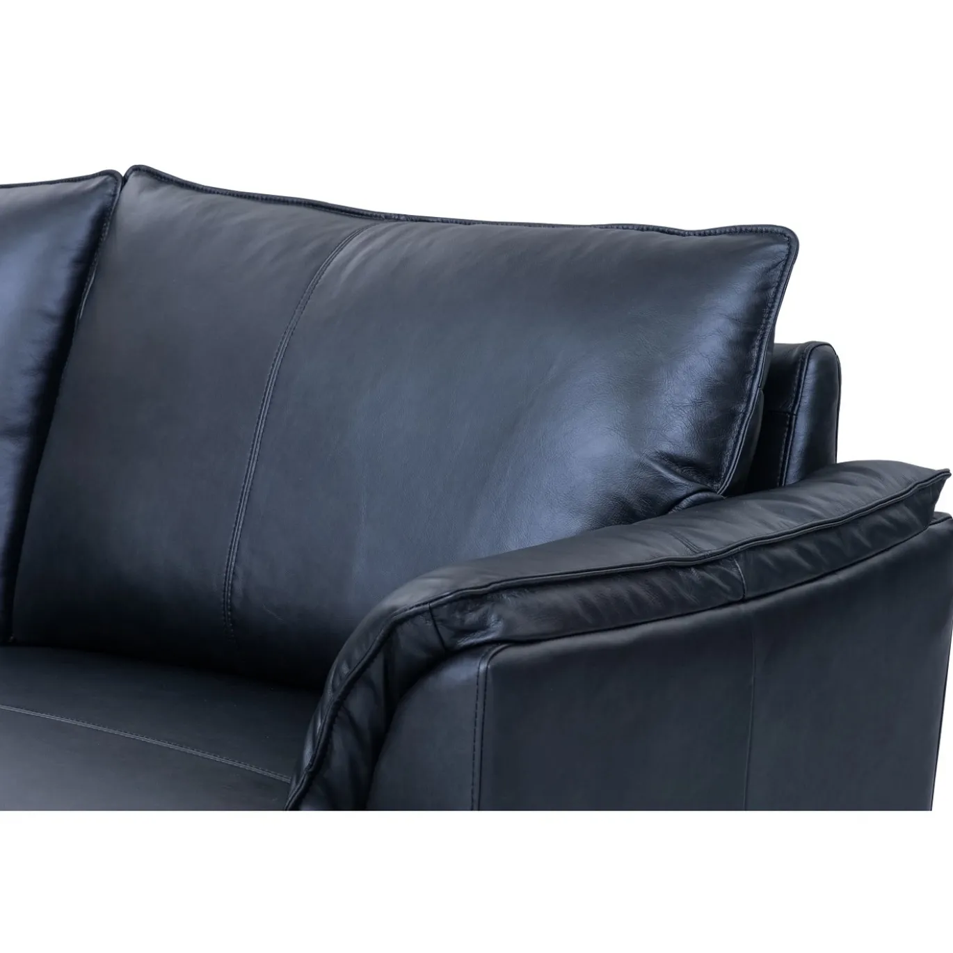 3-Zits Bank Soul Zwart Leer - Giga Meubel