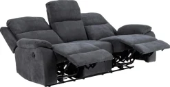 3-zits Relax Bank Rinda Donkergrijs 196,5cm - Giga Living
