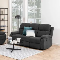 3-zits Relax Bank Rinda Donkergrijs 196,5cm - Giga Living