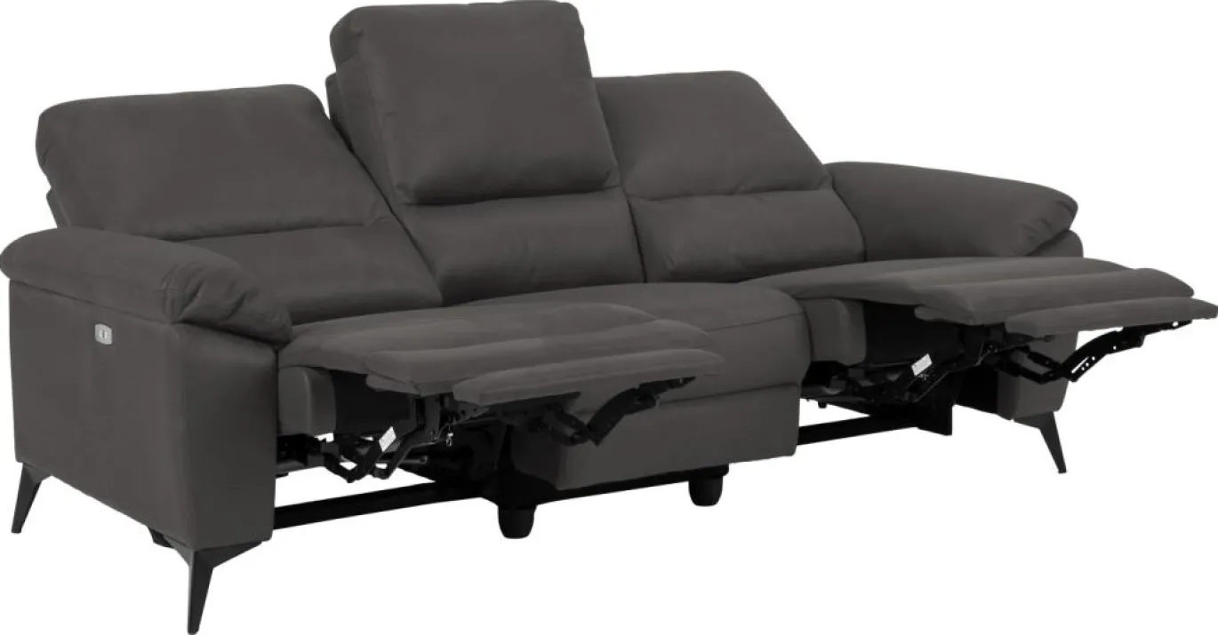 3-zits Relax Bank Ulven Grijs Barry 215cm - Giga Living