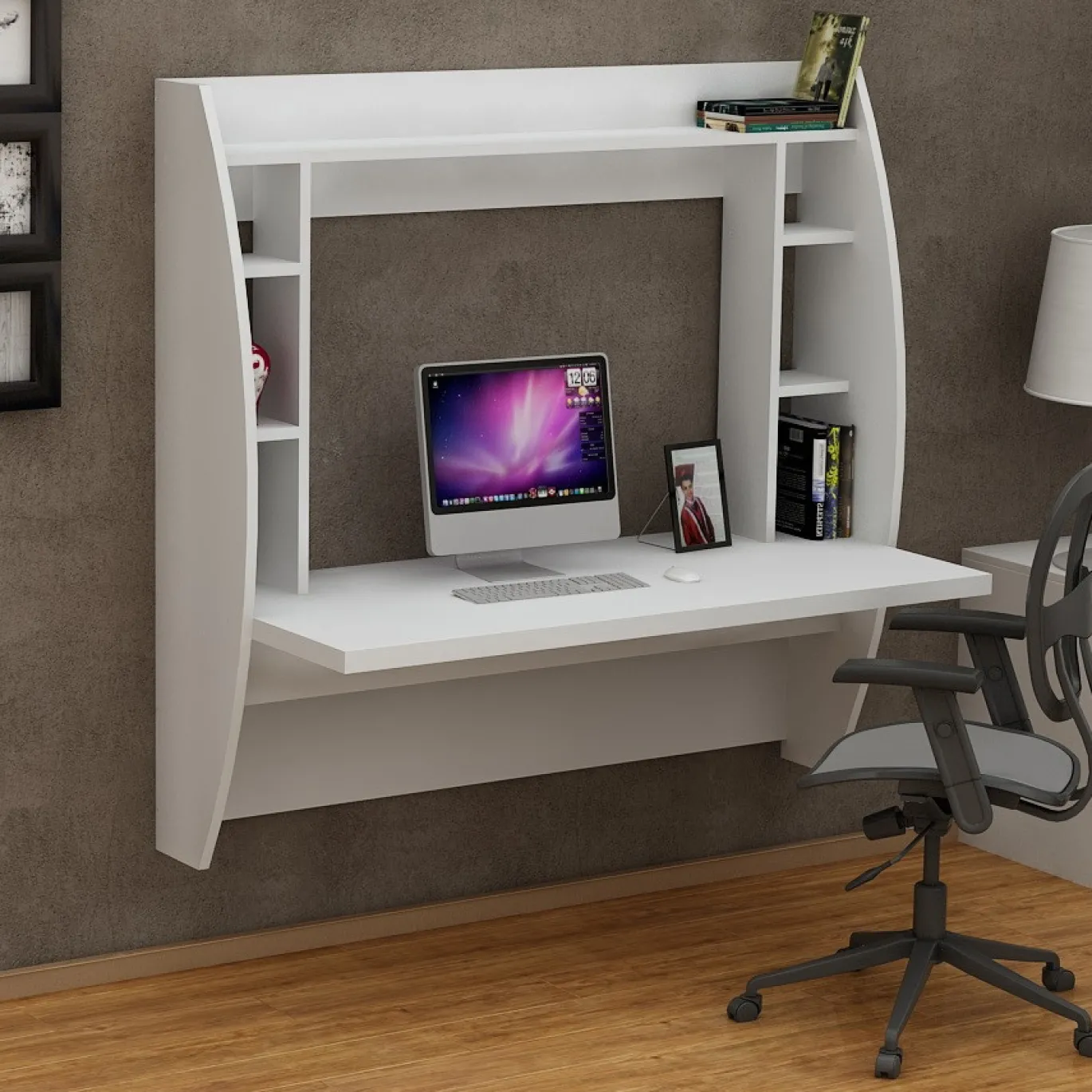 Zwevend Bureau Buglem Wit 125cm