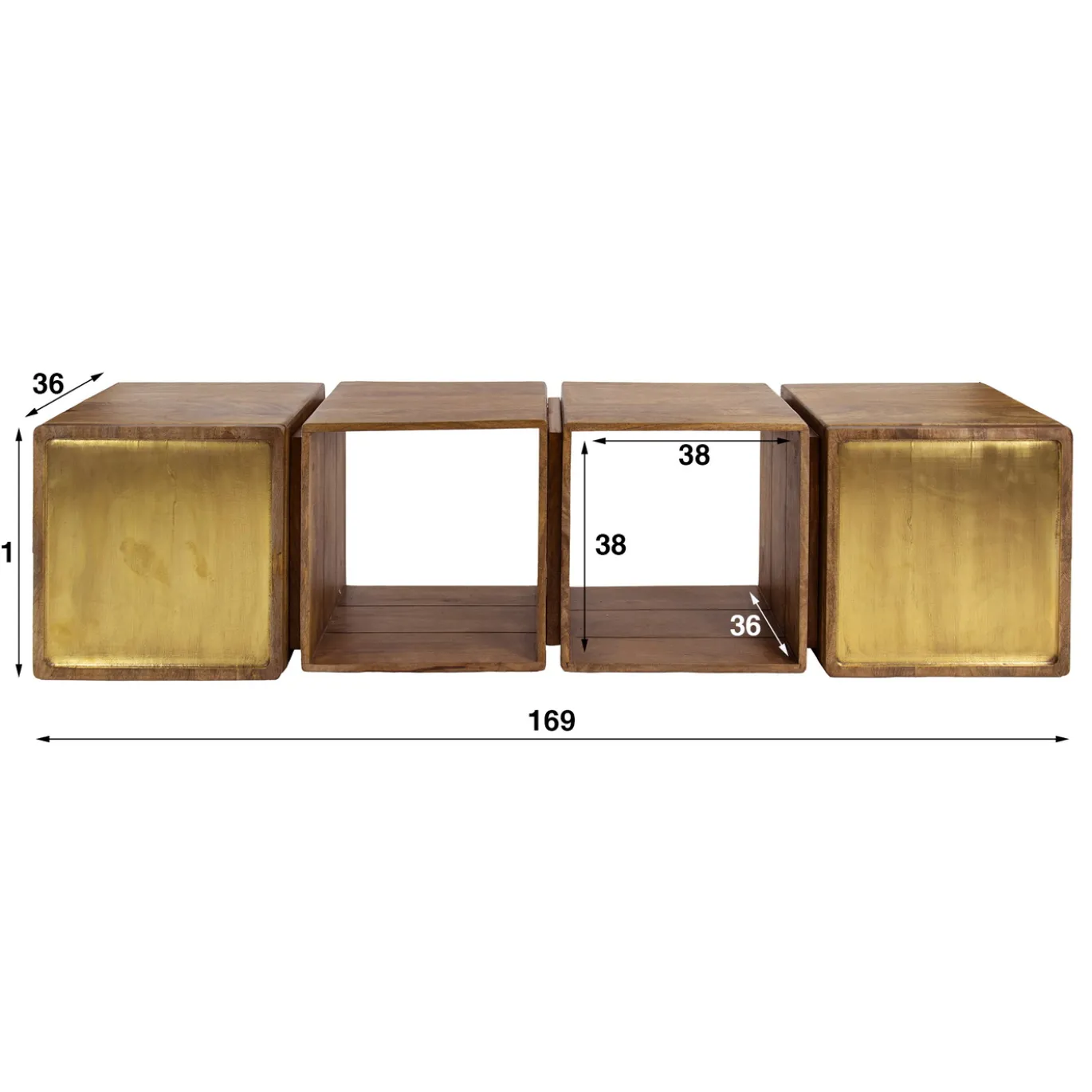 Zwevend Dressoir Brass 170cm - Giga Meubel