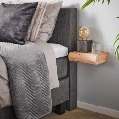 Zwevend Nachtkastje Tree XS Set van 2 Acaciahout Naturel 1 Lade
