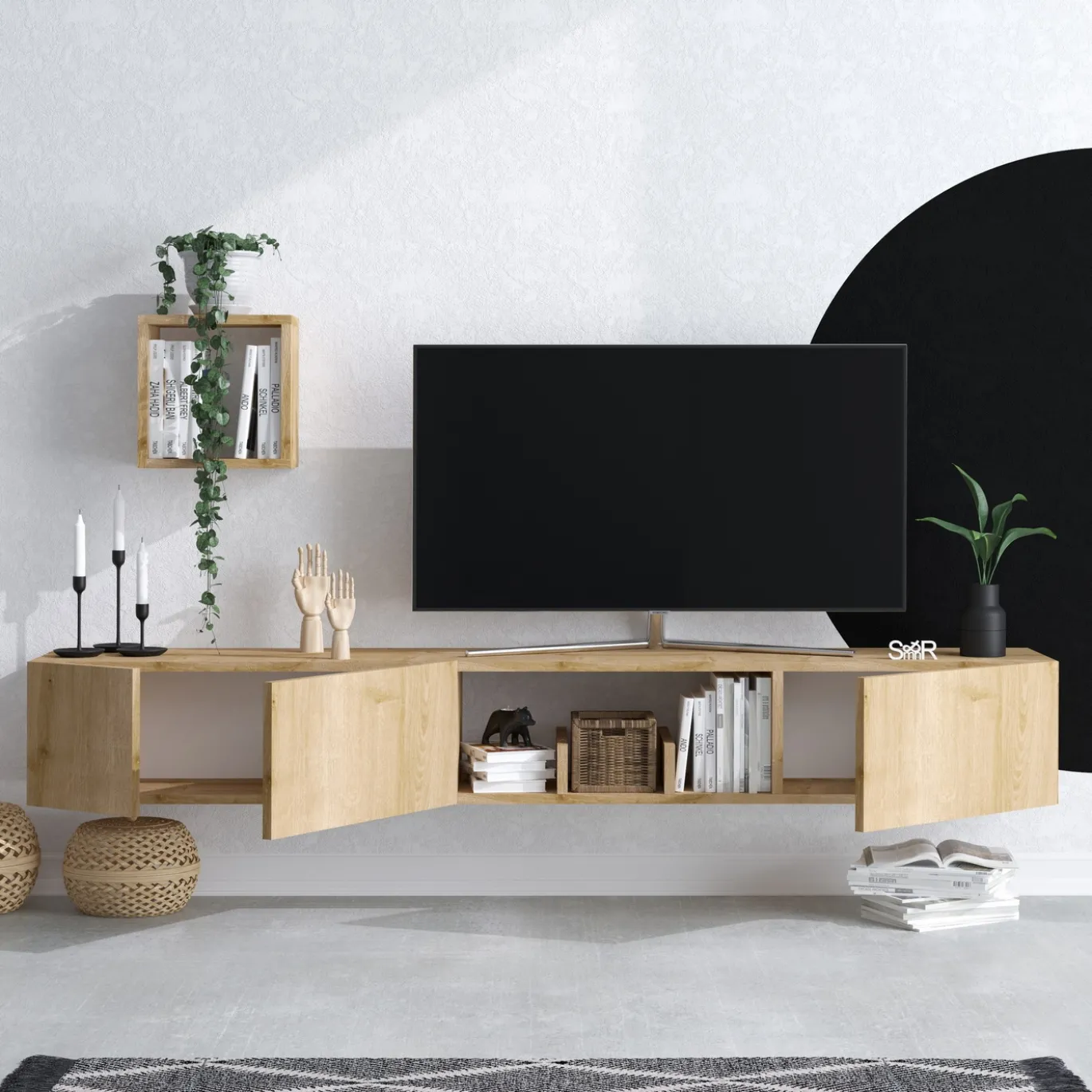 Zwevend Tv-meubel Avior Naturel 180cm