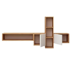 Zwevend Tv-meubel Kumkuat Naturel/Wit 160cm