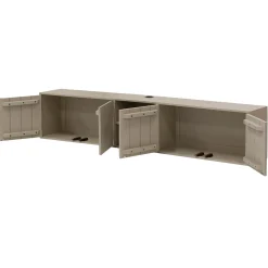 Zwevend Tv-meubel Loiza Taupe 200cm 4-deurs - Giga Meubel