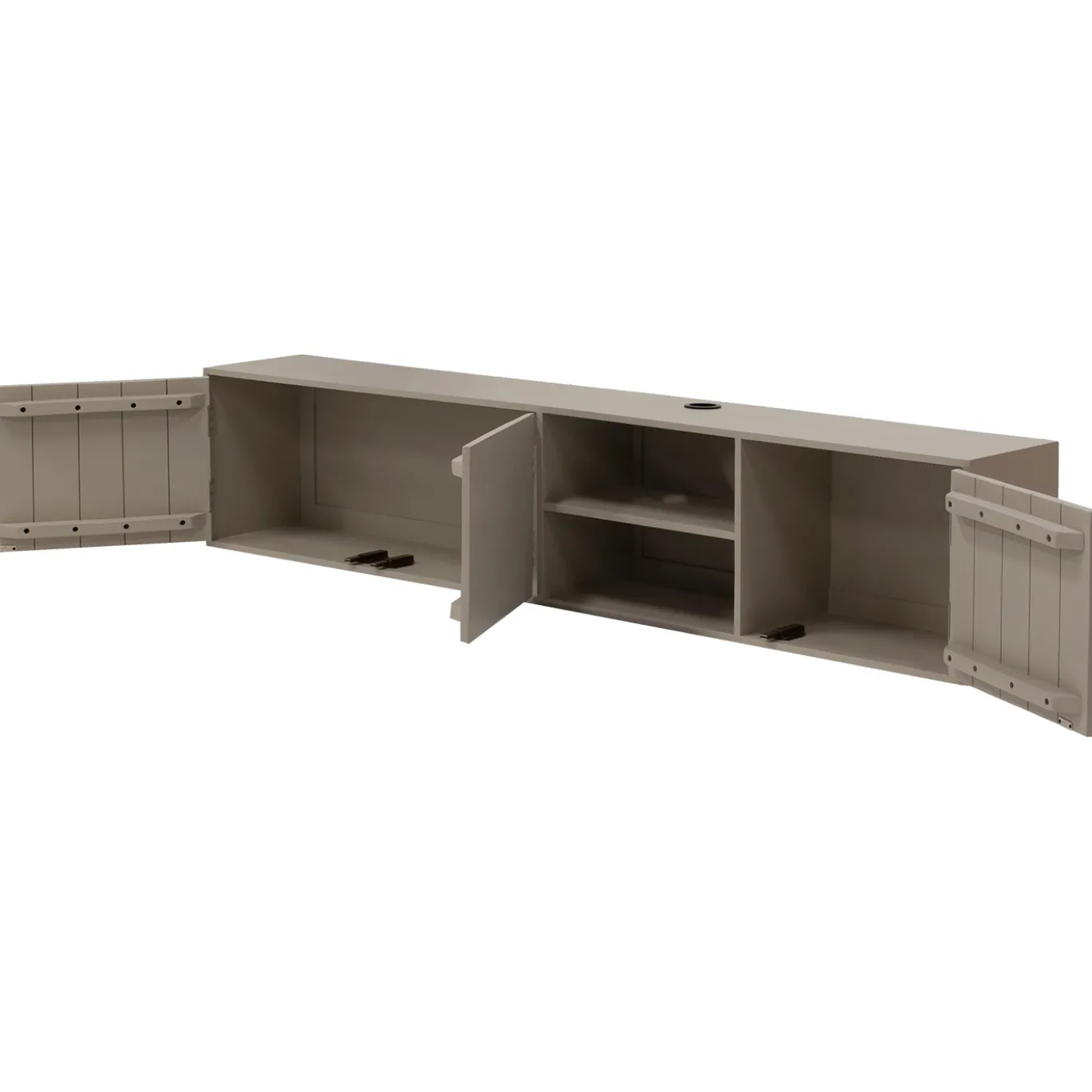 Zwevend Tv-meubel Loiza Taupe 200cm 3-deurs - Giga Meubel