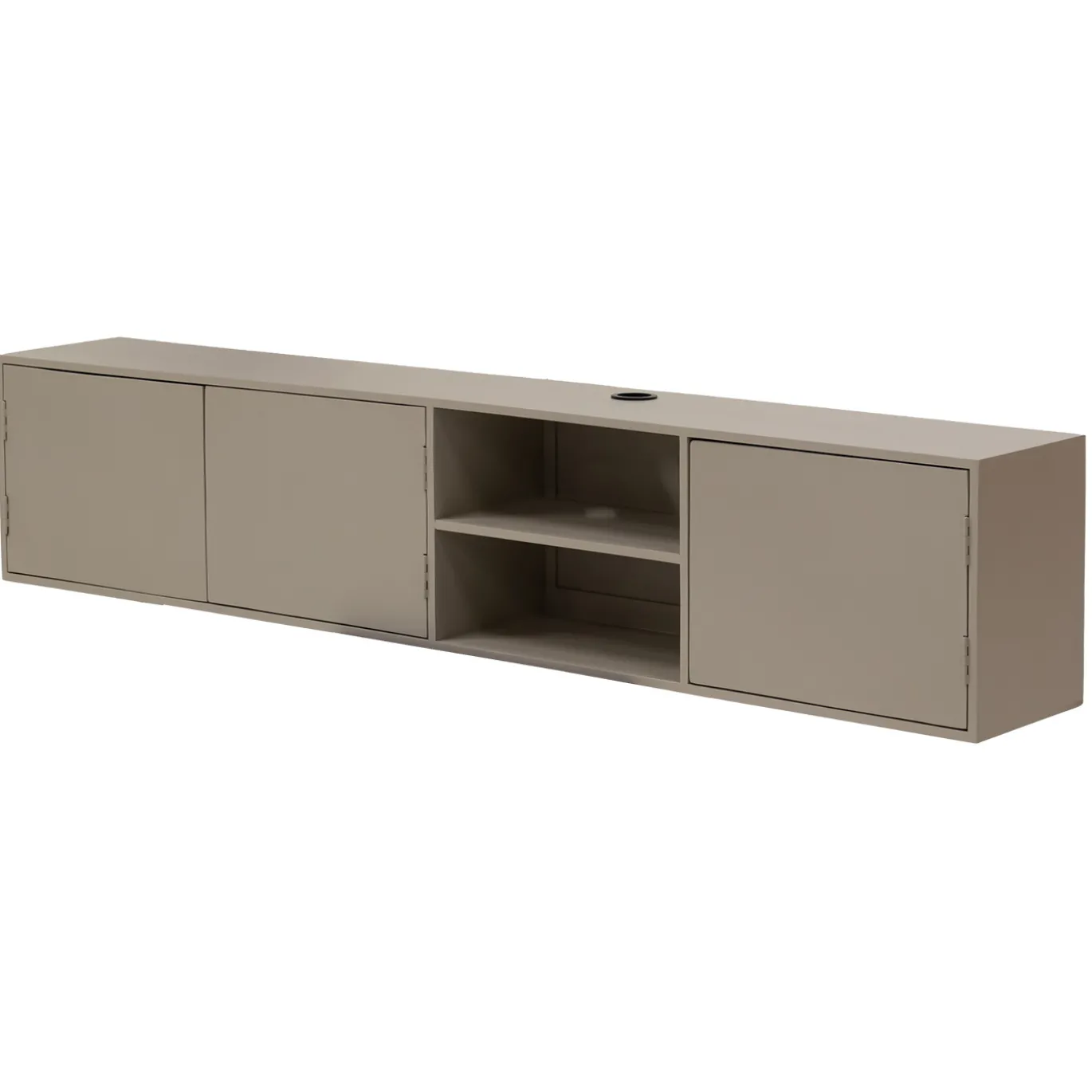 Zwevend Tv-meubel Loiza Taupe 200cm 3-deurs - Giga Meubel