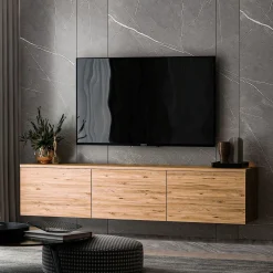 Zwevend Tv-meubel Neon Naturel 160cm