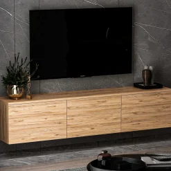 Zwevend Tv-meubel Neon Naturel 160cm