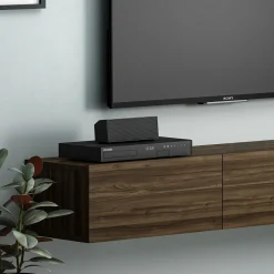 Zwevend Tv-meubel Terra Walnoot 180cm