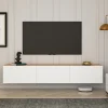 Zwevend Tv-meubel West Wit/Naturel 150cm