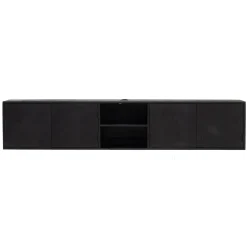 Zwevend Tv-meubel Zen Zwart 200cm 4-deurs - Giga Meubel
