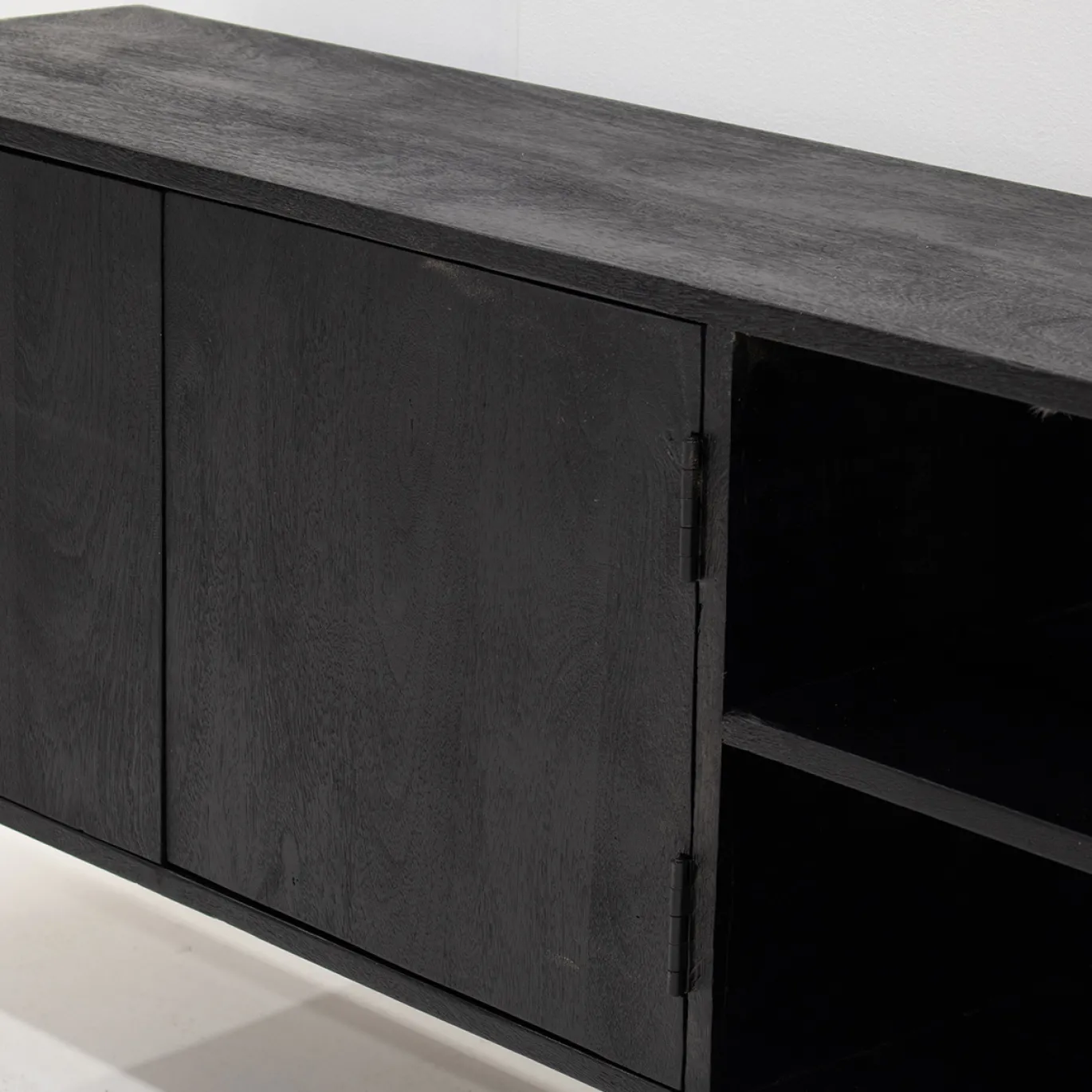 Zwevend Tv-meubel Zen Zwart 200cm 4-deurs - Giga Meubel