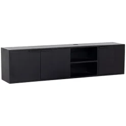 Zwevend Tv-meubel Zen Zwart 160cm - Giga Meubel