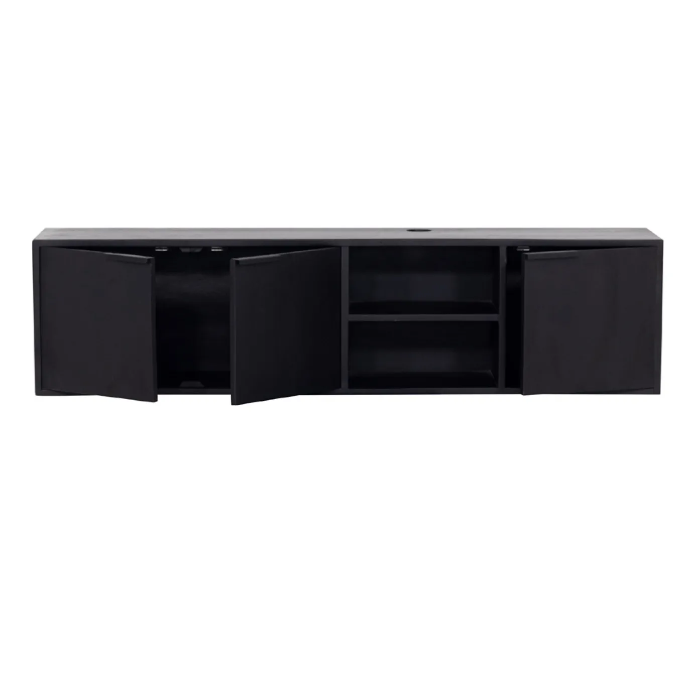 Zwevend Tv-meubel Zen Zwart 160cm - Giga Meubel