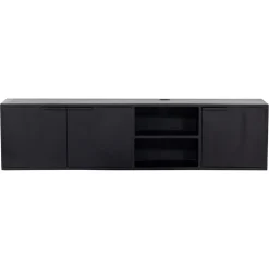 Zwevend Tv-meubel Zen Zwart 160cm - Giga Meubel