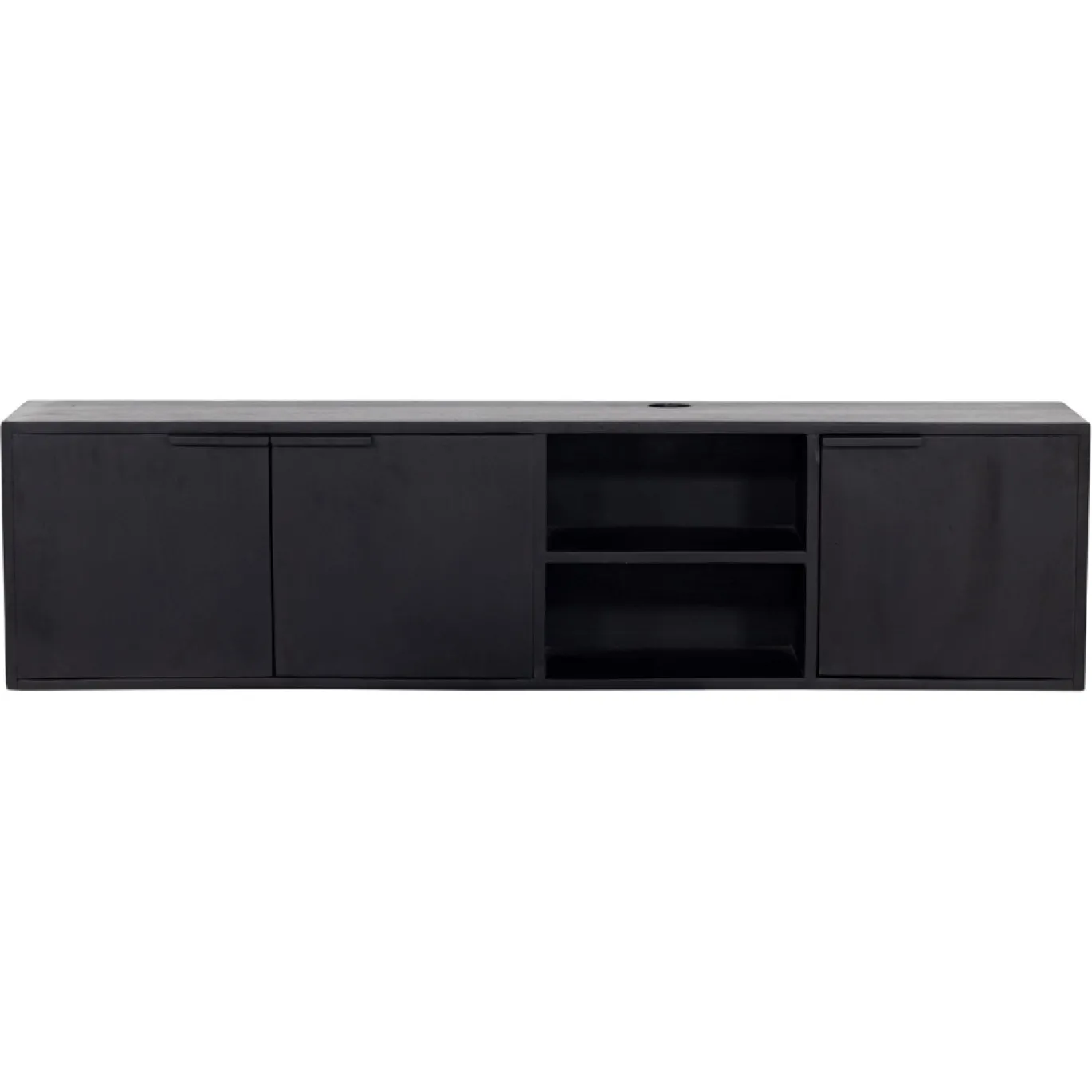 Zwevend Tv-meubel Zen Zwart 160cm - Giga Meubel